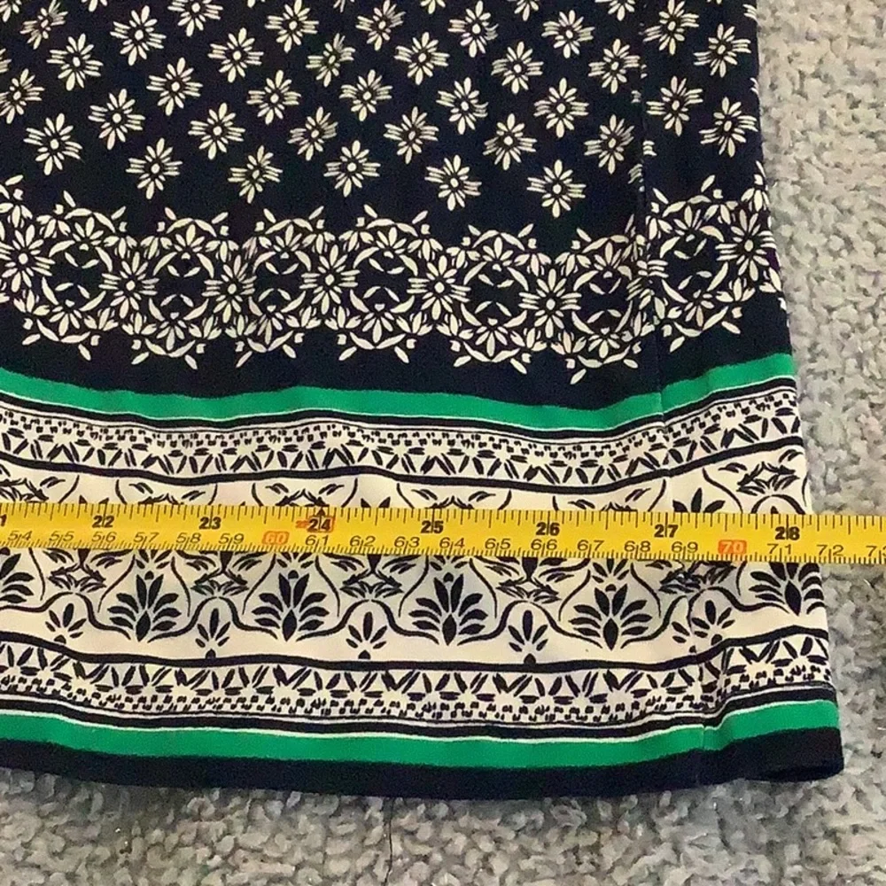 NWT Liz Claiborne navy blue foulard maxi skirt, size large. See all pictures. - Picture 4 of 6